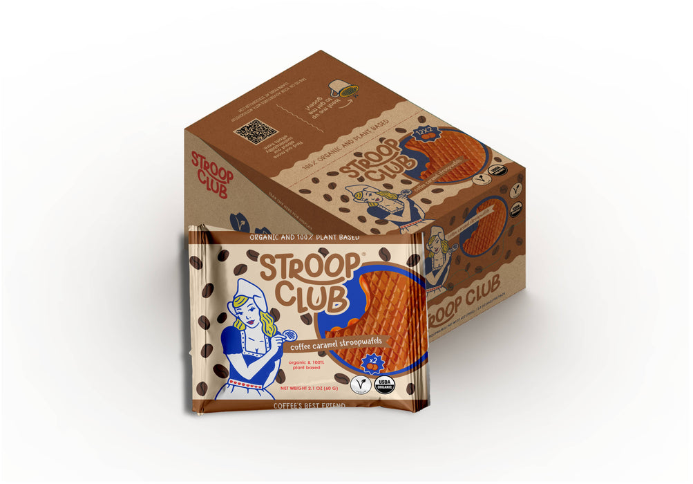 Stroop Club - Coffee Caramel Organic and Plant-Based Stroopwafel 2-packs