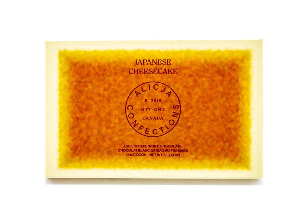 Alicja Confections - Japanese Cheesecake White Postcard Chocolate Bar