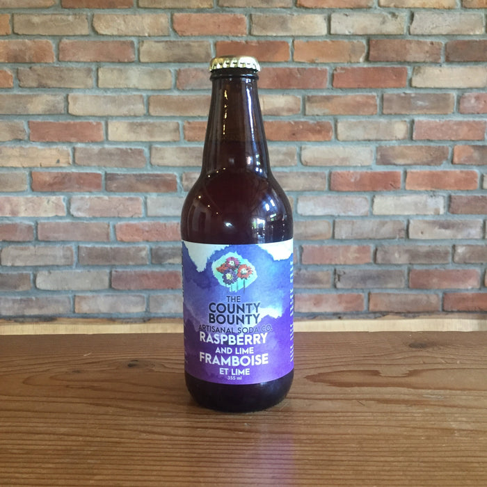 Raspberry Lime Artisanal Soda by The County Bounty (Ontario)