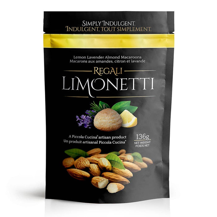 Lemon Lavender Almond Macaroon Cookies, Piccola Cucina – Gluten Free Gourmet Italian Macaroons - Lemon Lavender Almond Amaretti Macaroon Cookies - Limonetti
