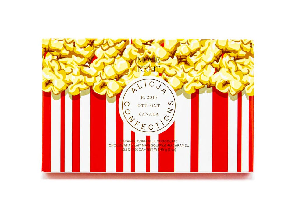 Alicja Confections - Movie Night Milk Postcard Chocolate Bar