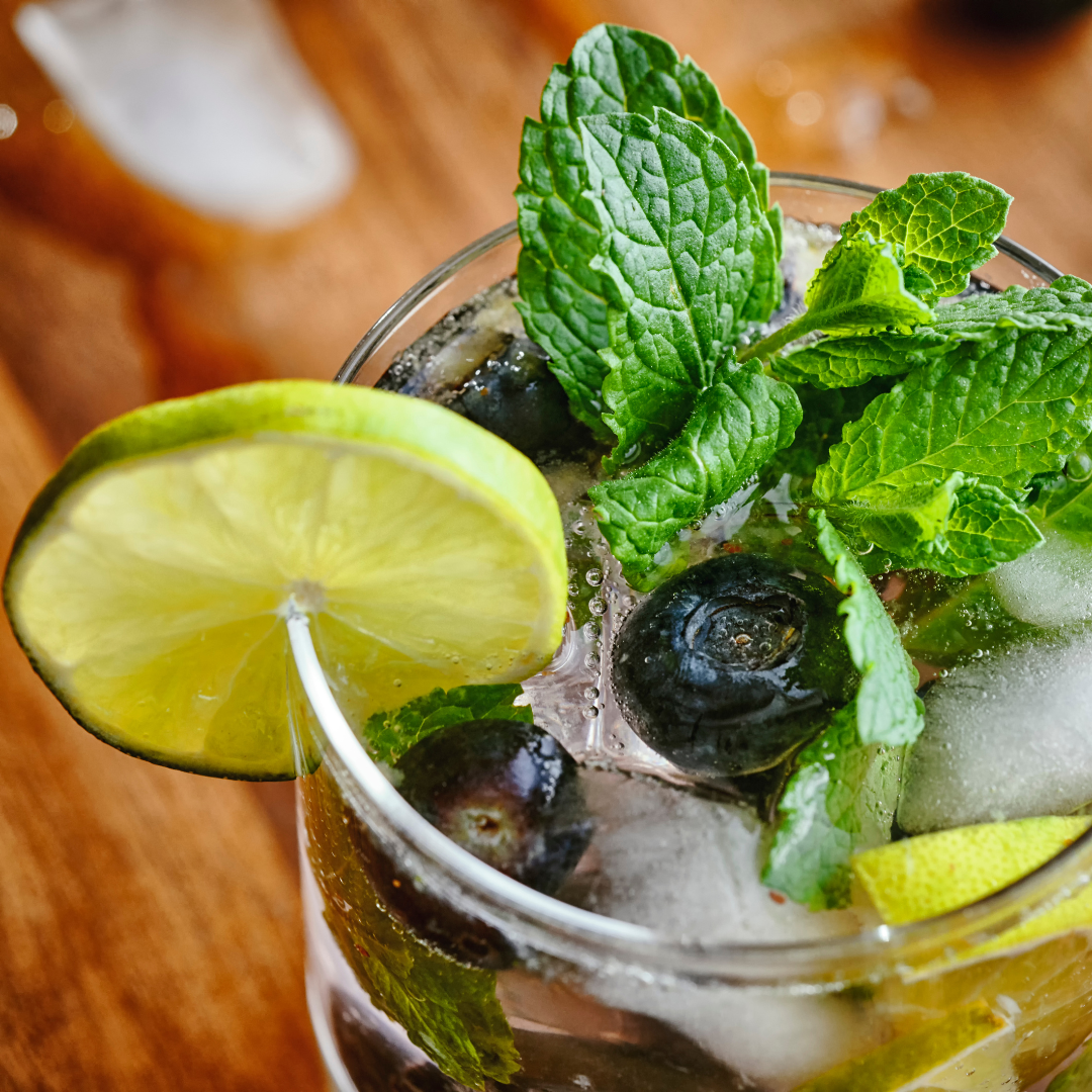 Delicious Mocktails - Blueberry Pineapple Basil Mojito