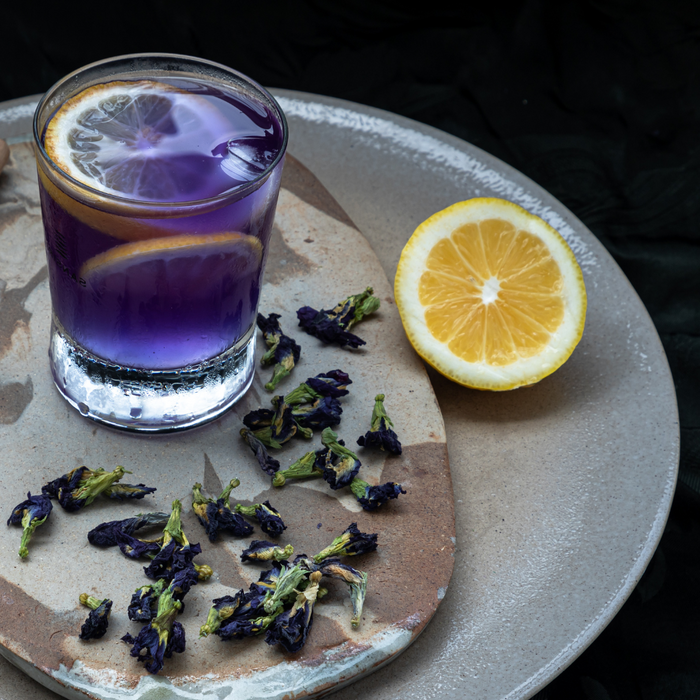 Delicious Mocktails - Layered Peaflower Lemonade
