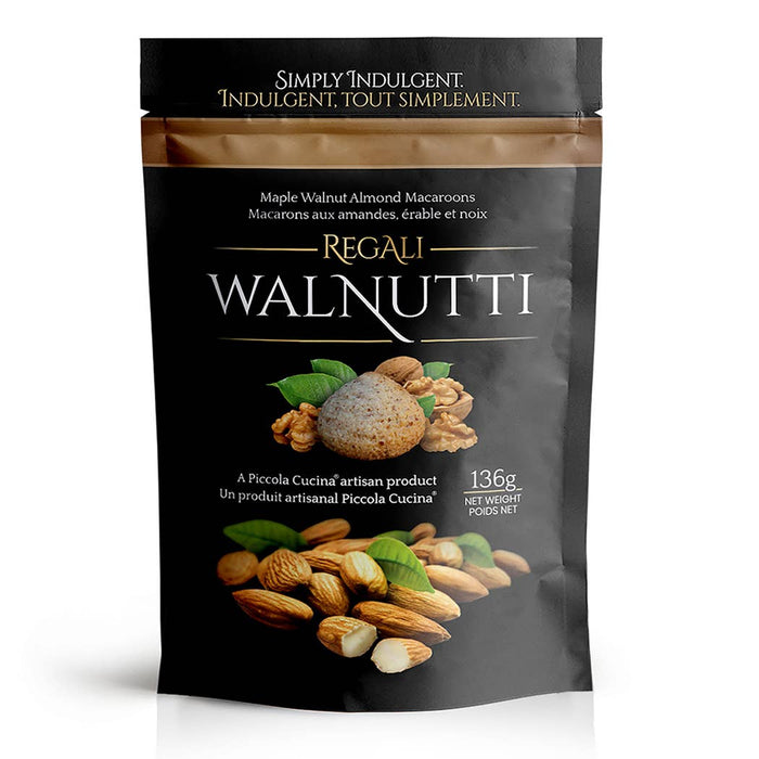 Maple Walnut Almond Macaroon Cookies, Piccola Cucina – Gluten Free Gourmet Italian Macaroons - Maple Walnut Almond Amaretti Macaroon Cookies - Walnutti