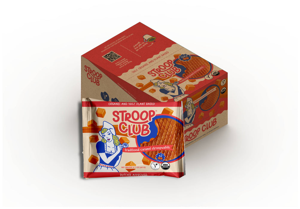 Stroop Club - Traditional Caramel Organic and Plant-Based Stroopwafel 2-pa