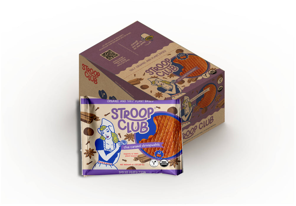 Stroop Club - Chai Caramel Organic and Plant-Based Stroopwafel 2-pack